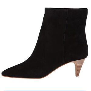 Dolce Vita ‘Deedee’ Ankle Boots with Wide Opening - Pull On Kitten Heel - Suede